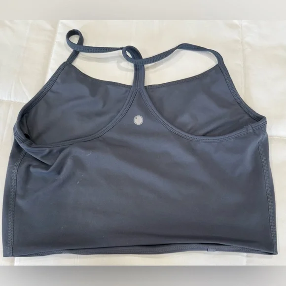 Yogalicious Charcoal Grey Racerback Sports Bra Crop - Picture 2 of 5